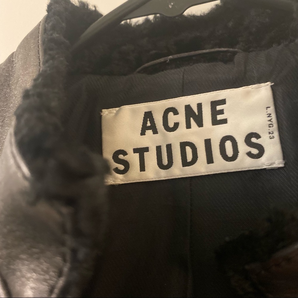 ACNE Studios Mabel Black Leather Biker Jacket. Size DE 36 or US 4 - Picture 2 of 7